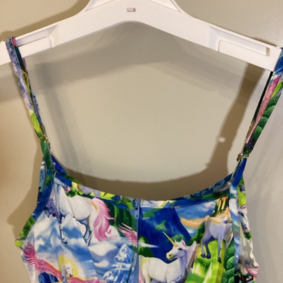 Retrolicious Pegasus Rainbow Print Dress Women’s Size XS Made in USA Pockets HTF - Picture 5 of 14
